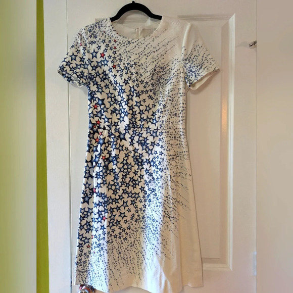 Land's End Cotton Short Sleeve Dress with Stars sz 6 - Picture 2 of 8
